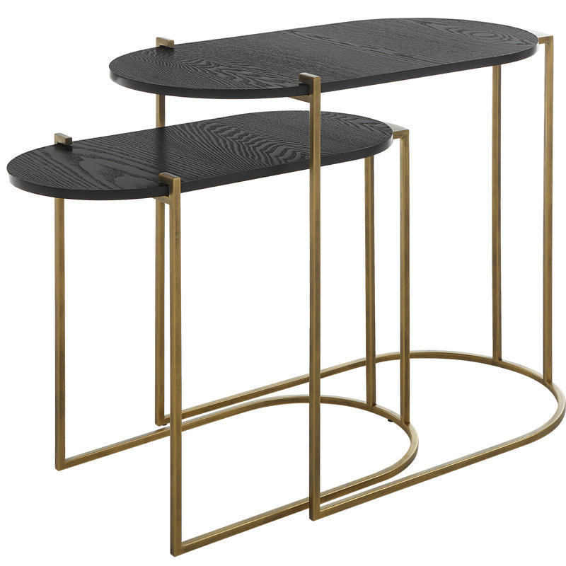 Everly Quinn Aztec Wood Nesting Tables, Set/2 & Reviews | Wayfair